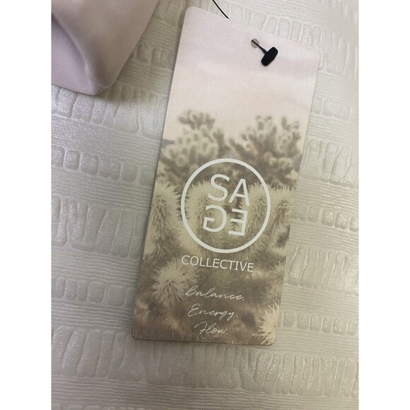 SAGE COLLECTIVE Sports Bra Stretch Wirefree Pull On Purple Orchid Combo Sz Small - Picture 6 of 6